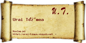 Urai Tímea névjegykártya