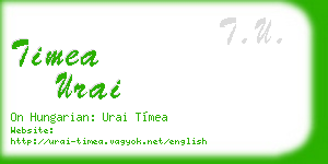 timea urai business card